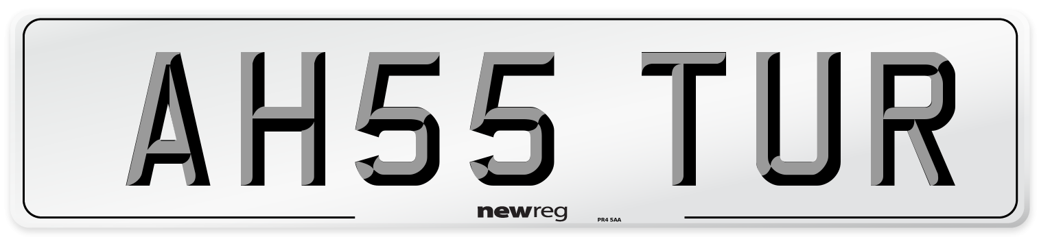 AH55 TUR Number Plate from New Reg